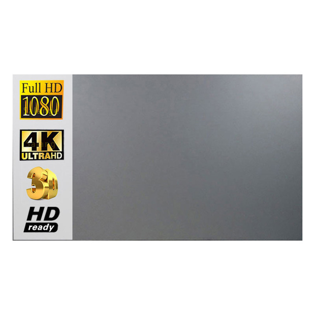 Fast Fold Reflective Soft Metal Projection Screen High Gain Grey Crystal Beamer Screen for 3D 4K Home Cinema Proyector