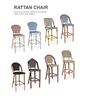 Chaise en rotin, table à manger en marbre, restaurant, café, jardin extérieur, table et chaise de bistrot français
