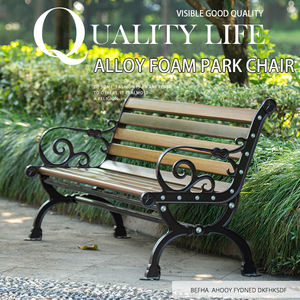 Outdoor Furniture All-weather Seating Street Outside Recycled Wood Plastic <strong>Composite</strong> <strong>Garden</strong> <strong>Bench</strong> - Product Image 2