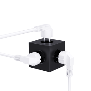 Portable USB Power Cube Socket <b>Strip</b> Cost-Effective 16A Current Wall Socket 5 EU Outlets Metal <b>Copper</b> Material 16A Plug - Product Image 3