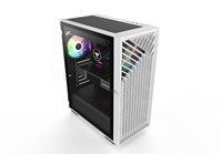 Boîtier de jeu PC MATX en alliage d'aluminium personnalisé avec panneau latéral en verre trempé rotatif, option ventilateur 12/14 cm, support GPU/CPU, boîtier de jeu en tour