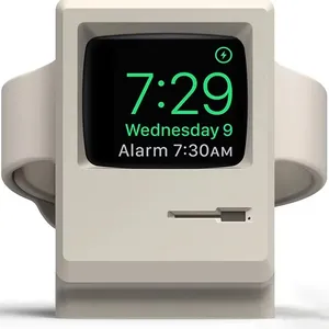 2024 gran oferta nuevo diseño de ordenador Retro reloj inteligente de silicona soporte de carga para Apple Watch cargador 7 6 5 4 IWatch 3 2 1