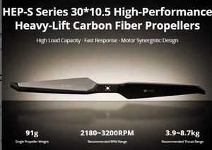 Hélice <span class=keywords><strong>de</strong></span> Fibra <span class=keywords><strong>de</strong></span> Carbono T-MOTOR HEP-S 30*10.5, Económica y <span class=keywords><strong>de</strong></span> Alto Rendimiento, Accesorio para Drones UAV - Product Image 4