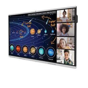 HDFocus 65 75 인치 디스플레이 터치 스크린 평면 패널 4K Hd 스마트 휴대용 전자 화이트 보드 인터랙티브 화이트 보드 학교