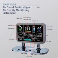 Monitor Inteligente de Calidad del Aire con Pantalla de Temperatura y Humedad, Alarma Sonora y Luminosa para Uso en Interiores