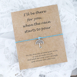 Paraguas encanto deseo pulseras <span class=keywords><strong>estaré</strong></span> <span class=keywords><strong>allí</strong></span> para ti amistad pulsera paraguas joyería para Mujeres Hombres mejor amigo amor regalo - Product Image 4