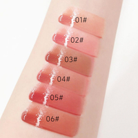 Gloss à lèvres végétalien longue tenue à base de plantes, texture légère et aquatique, couleur naturelle et brillance hydratante pour des lèvres lisses