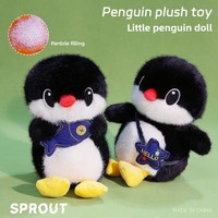 Peluche pingouin mignonne en polyester ultra doux, idéale comme compagnon de sommeil pour les filles, vente en gros disponible