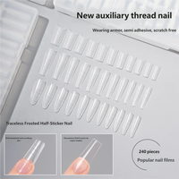 Ongles artificiels PMMA sans trace, sur mesure, en gel souple, vente en gros, courts, longs, stiletto, cercueil, avec ligne