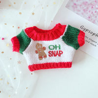 Sweater Mini Boneka Gaya Natal untuk Pakaian Boneka DIY Mainan Edukatif Dekorasi Mainan Mini Gaya Pakaian Boneka Plush 20cm