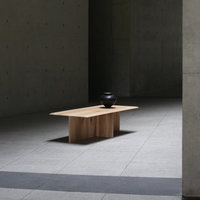 Table basse en chêne bio, moderne, sur mesure, en bois massif, style cocktail, minimaliste, pour salon ou loft