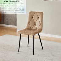 Chaise de salle à manger OKAY Superior Studio, différents styles, usage domestique, pieds en métal, nouvelle chaise de salle à manger moderne minimaliste durable en tissu tricoté