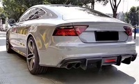 Prix d'usine A7 S7 C7 Diffuseur de pare-chocs arrière en fibre de carbone pour AUDI A7 C7 S7 SLine 2011 2012 2013 2014 2015