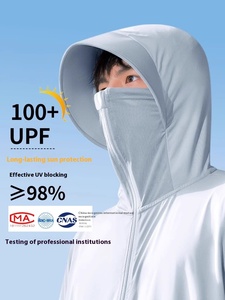 2025 originale in filato UPF100 di seta di ghiaccio giacca di protezione solare sottile Stand per uomo donna nuova estate <span class=keywords><strong>abbigliamento</strong></span> di nuova pelle - Product Image 6