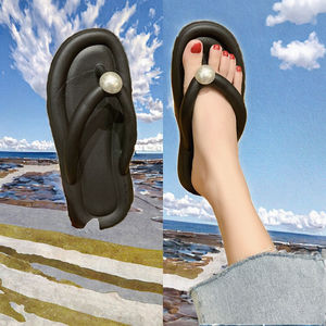 Sandalias de Playa Antideslizantes para Mujer, Diseño Estampado, Ligeras, Planas, con Punta Abierta y Color Caramelo, Novedad de 2024 - Product Image 3