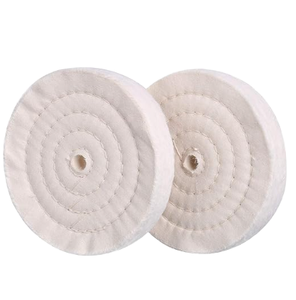 Ensemble de 2 roues de polissage extra épaisses en tissu de polissage de 6 pouces (70 plis) pour meuleuse d'atelier, trou d'arbre de 1/2 pouce, OEM pour <span class=keywords><strong>voiture</strong></span> - Product Image 1