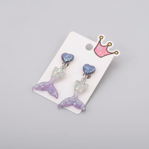 Trending stile coreano moda religiosa orecchini pendenti vendita calda argento acciaio inox luna farfalla cristallo all'ingrosso - Product Image 2