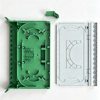 ANSHI 24 Cores FTTH Fiber Optic Splice Tray with SC/FC/LC/ST Connectors Green High Quality AS-ODF-12RX FTTx
