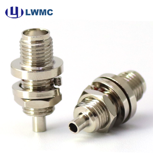 Conector de crimpado para montaje en panel, transmisión de <span class=keywords><strong>señal</strong></span> RF para microondas, compatible con adaptador de desmontaje de brida de doble interfaz - Product Image 4