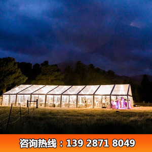 Carpa Transparente con Techo a Dos Aguas Europeo, Pabellón para Bodas al Aire Libre, Carpa para Banquetes y Fiestas con Estructura de Aluminio Resistente al Viento y PVC - Product Image 2