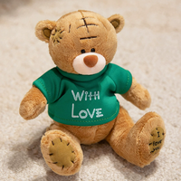 Boneka Beruang Cokelat Mini - Mainan Hewan Isi Dakron Super Lembut dengan Detail Bordir, Isian Kapas PP untuk Menghilangkan Stres
