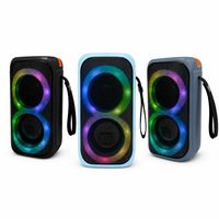 Nuevo SE-T23 Portátil para Altavoz 5.3, 50W de Salida, Soporte para Teléfono de Escritorio, Iluminación RGB, Mini Reproductor de Tarjetas, Audio para Uso en Exteriores