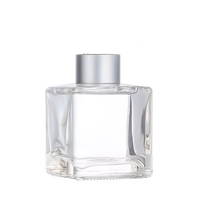 100ml 200ml Bouteilles carrées de diffuseur d'huiles essentielles en verre Récipients rechargeables de remplacement pour décor de parfum d'aromathérapie à la maison