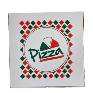 Factory Wholesale White Paper Boxes Three Colors On Pizza Box With Custom Size