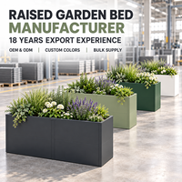 Fabricant chinois OEM de jardinières métalliques avec treillis, résistantes aux intempéries, hautes, surélevées, avec écran d'intimité
