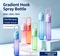 Flacon pulvérisateur à crochet de 20 ml, flacon vide pour désinfectant pour les mains, mini flacon de parfum à brume fine, rechargeable, portable pour les voyages, recyclable pour animaux de compagnie