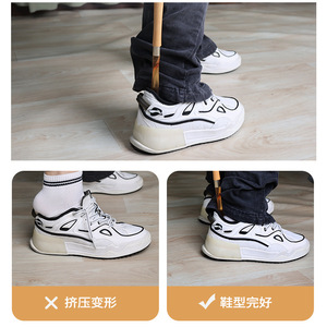 Cuchara para zapatos de madera Yinste de 37.5 cm con mango largo para facilitar el uso y el cuidado de los zapatos - Product Image 2