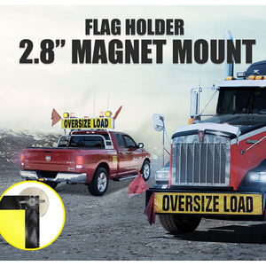 2.8 Inch Nickel-Coated Magnet Mount Cargo Carrier <b>Bracket</b> Safety Flag Holder - Product Image 3