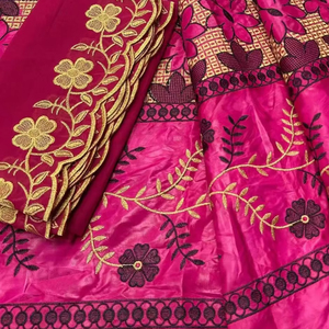 Tissu <span class=keywords><strong>Bazin</strong></span> Riche 100% Coton, Matière en Dentelle Brodé Africain pour <span class=keywords><strong>Robe</strong></span> de Mariée et Artisanat de <span class=keywords><strong>Couture</strong></span> - Product Image 4