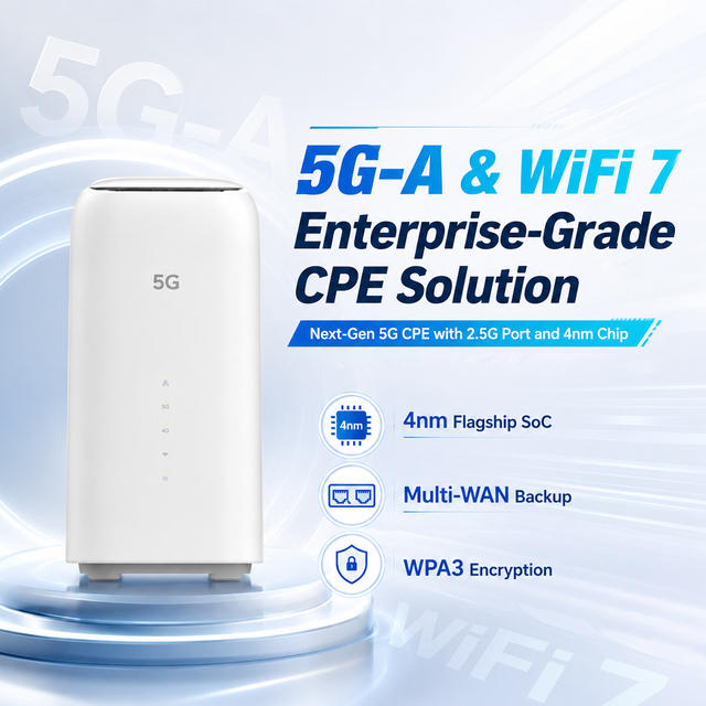 5G-A CPE Pro WiFi 7 Router BE5000 Full Band N79 Gigabit 2.5G Port 4nm CPU High-gain Antennas Wireless Gateway