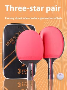 <span class=keywords><strong>Huieson</strong></span> personnalisé professionnel <span class=keywords><strong>3</strong></span> étoiles jeu de raquettes de Tennis de Table Penhold bois caoutchouc Sport Type personnalisable batte de Tennis de Table - Product Image 4