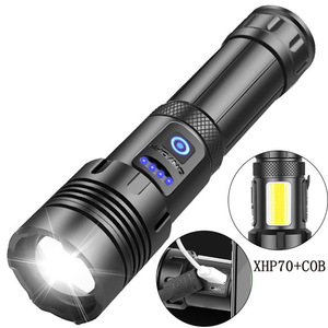 P70COB ไฟฉาย LED แบบชาร์จไฟได้ 6800mAh แสงสีขาวกันน้ำซูมไฟฉายแบบพกพา - Product Image 4