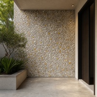 Panneau mural en pierre de galet PU, faux pavé, revêtement décoratif moderne, léger, panneau en mousse 3D pour intérieur/extérieur, hôtel, salle de sport
