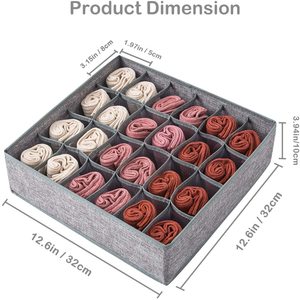 Foldable <b>Storage</b> Cubes Drawer Underwear Organizer Dividers under Cabinet Organizer 24-Cell Fabric <b>Storage</b> Boxes - Product Image 2