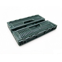 Caisse en plastique pliable empilable pour l'agriculture, fruits, légumes, vente en gros, panier en plastique pliable