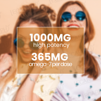 Capsules d'huile de fruit d'argousier naturel, complément Omega 7 en gélules molles pour une peau, des cheveux et des ongles sains, et contre la sécheresse – Omega-7 Complet