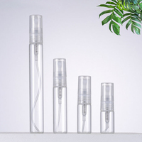 Bon marché de haute qualité 2ml 3ml 5ml 10ml petits flacons d'atomiseur de parfum échantillon bouteille en verre avec pompe de pulvérisation en plastique mini bouteille testeur