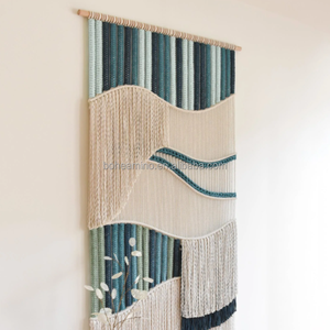 Arazzo da Parete in Macramè con Motivi Geometrici, Decorazione Artistica Intrecciata per Casa, Soggiorno, Stile Moderno Rustico - Product Image 4