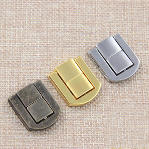 Gold Zinc Alloy <b>Box</b> Latch Lock Decorative Hasp Clasp Hardware For Jewelry Gift <b>Box</b> Wooden Case <b>Handbag</b> Accessory - Product Image 1