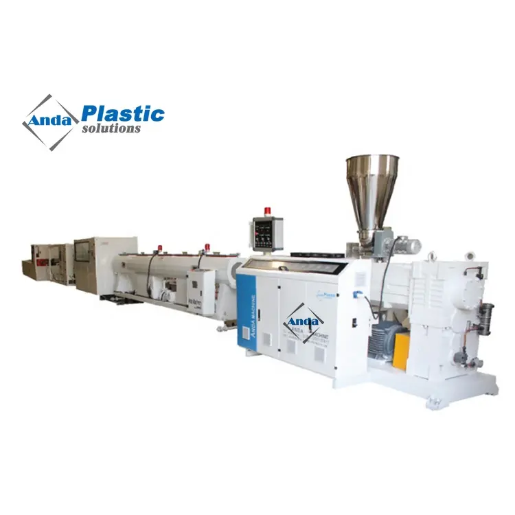 Máquina de extrusión de tuberías de drenaje de agua, línea de producción de plástico, PVC, UPVC, 20-110, 110-250, 200-315, 315-630mm