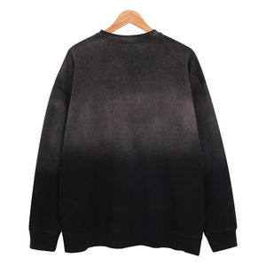 Pull-over en tricot rétro épais 400g/m², lavé, résistant, sablé, base solide, décontracté, automne, coupe régulière, polyvalent, ultime - Product Image 2