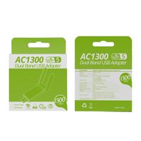 Adaptor jaringan nirkabel Logo kustom gratis AC1300Mbps Dual Band USB 3.0 Wifi adaptor untuk PC Laptop