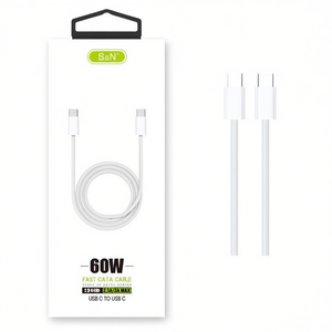 Cable de datos rápido S&N60W de alto rendimiento USB-C a USB-C para carga y transferencia de datos - Product Image 2