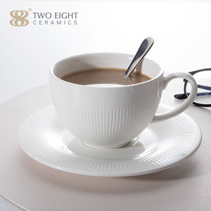 Ristorante personalizzato bianco porcellana tazza di <span class=keywords><strong>caffè</strong></span> Espresso tazza di ceramica con piattino <span class=keywords><strong>Set</strong></span> di fabbrica all'ingrosso per Logo personalizzato omaggi - Product Image 1