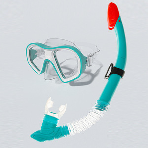 Masque de plongée et tuba avec lentilles en verre trempé de 4,0 mm, étanche, anti-buée, réglable, équipement de sports nautiques pour adultes - Product Image 2