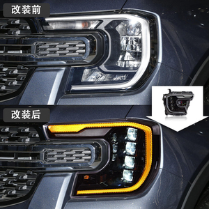 เลนส์โปรเจคเตอร์แบบไดนามิก อุปกรณ์เสริมไฟหน้าใหม่สำหรับรถยนต์ ไฟหน้า LED สำหรับ <span class=keywords><strong>Ford</strong></span> <span class=keywords><strong>Ranger</strong></span> T9 2022+ ชุดไฟหน้า - Product Image 4